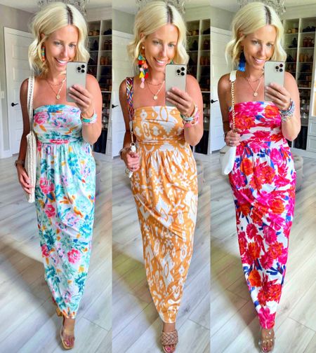 These are my very favorite maxi dresses ever!!!! The fit is perfect (they stay up), they have pockets, and they come in tons of pretty colors!!!! I’m wearing my true size small and I’m 5’4” for reference!
⬇️⬇️⬇️

#LTKtravel #LTKunder50 #LTKstyletip