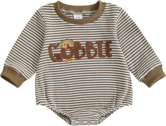 VISGOGO My Rolls Are Homemade Onesie Baby Girl Boy Thanksgiving Romper Letter Embroidery Long Sle... | Amazon (US)