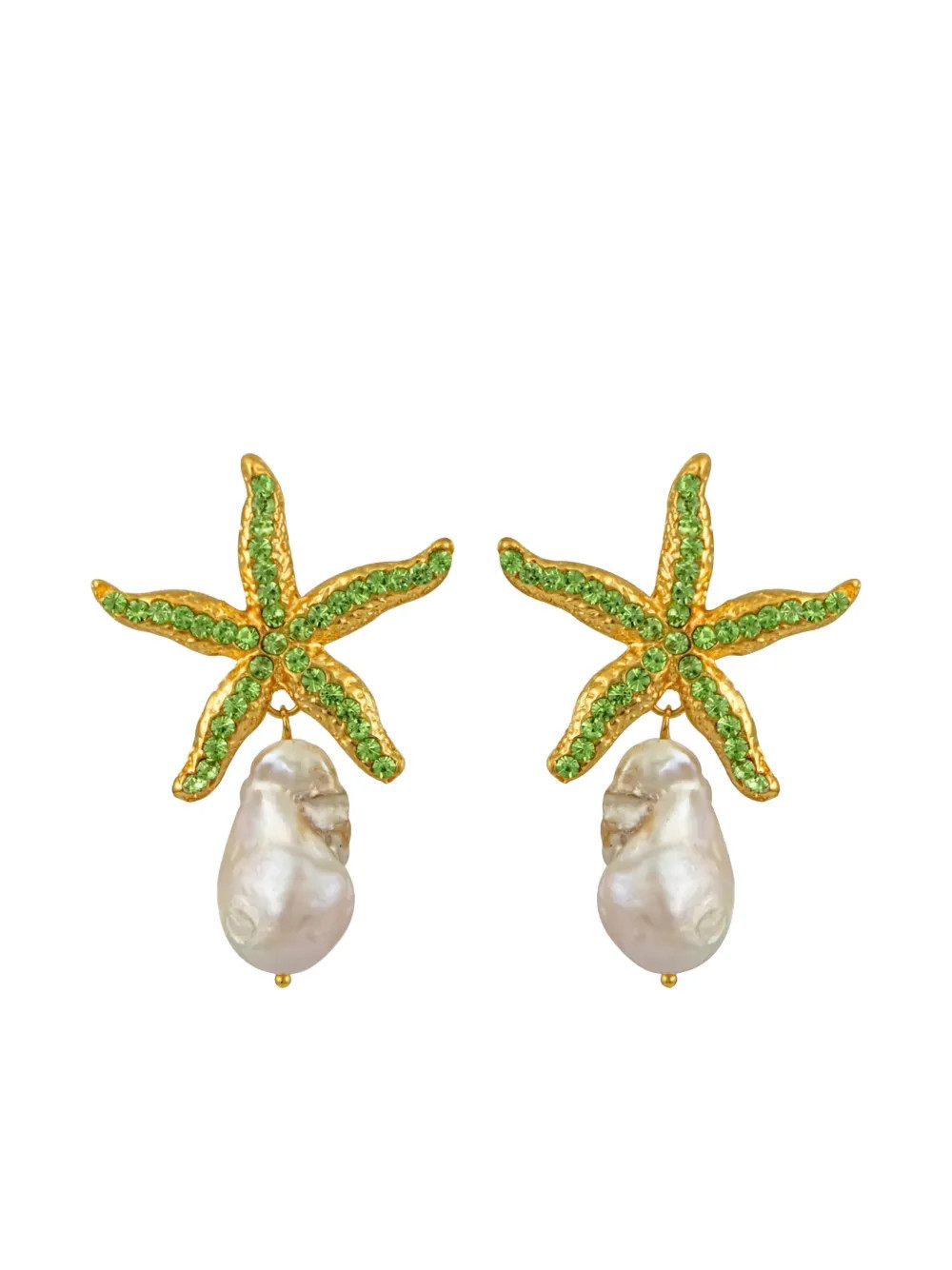 MAYOL Mariana starfish pearl earrings - Gold | Farfetch Global