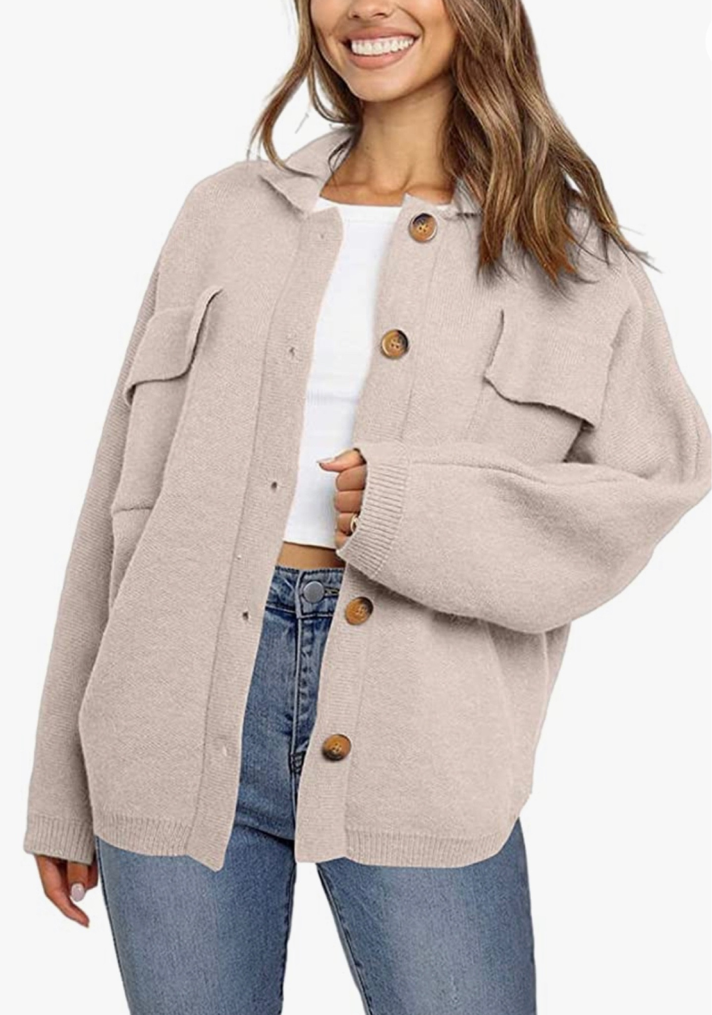 Free people dupe from Amazon. Super cute button up shirt can be worn open or closed! 2022 fall trends

#LTKSeasonal #LTKunder50 #LTKstyletip