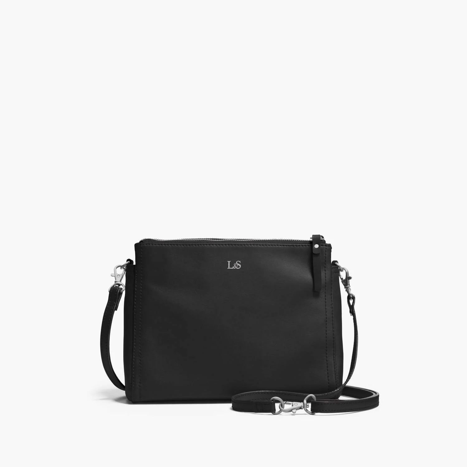 The Pearl: Leather Travel Crossbody & Clutch Bag in Black | Lo & Sons | Lo & Sons