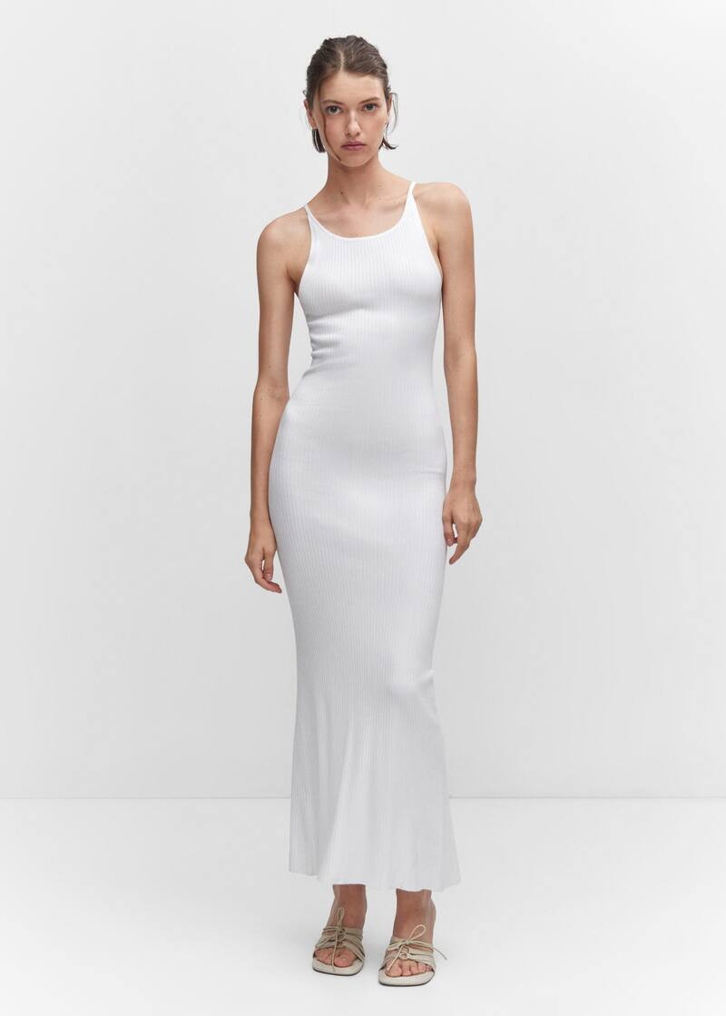 Side slit knit dress -  Women | Mango USA | MANGO (US)