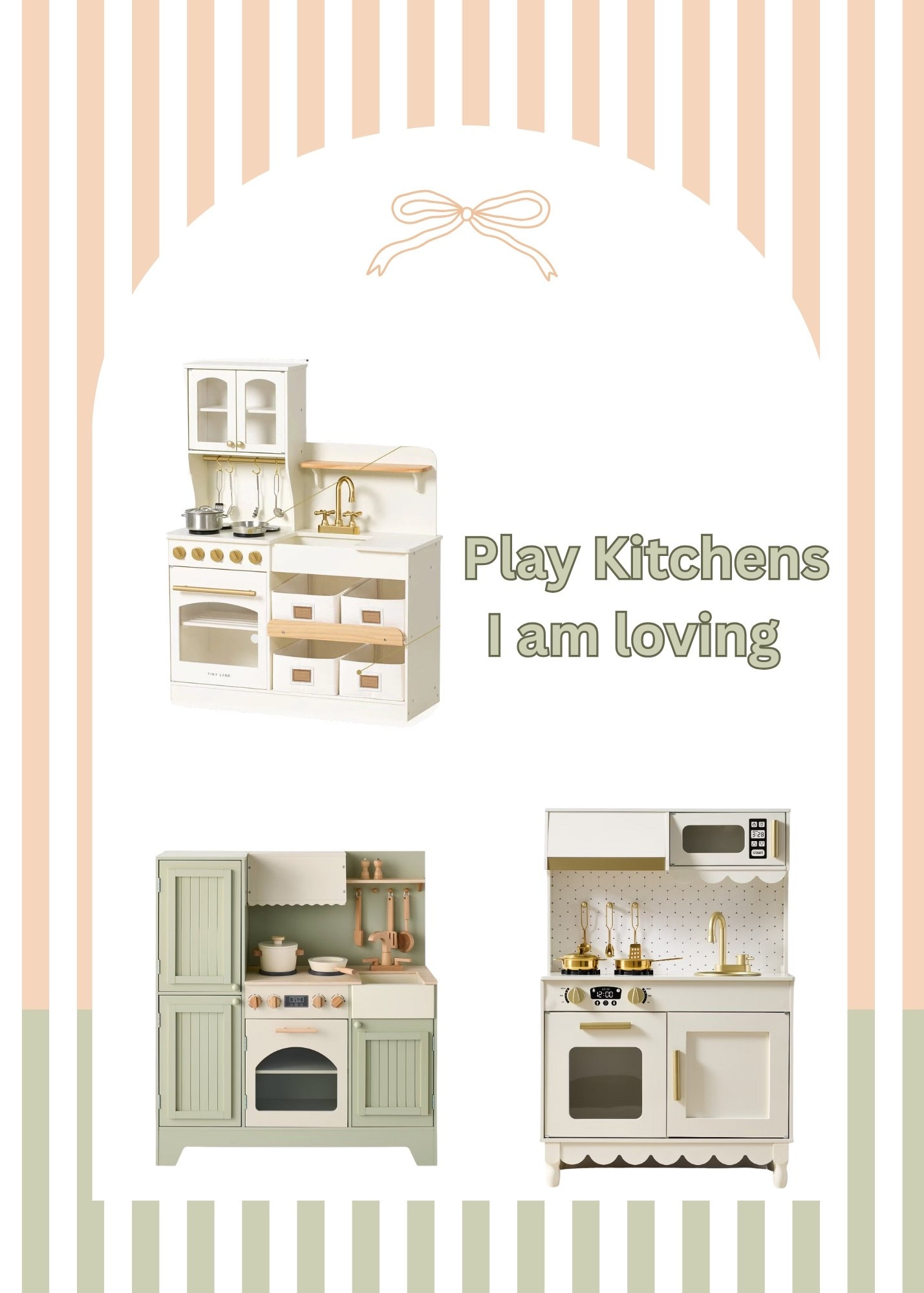 Play kitchens! I have my eye on the Magnolia one hoping for a restock but these other two are super cute and may end up getting one of these! 