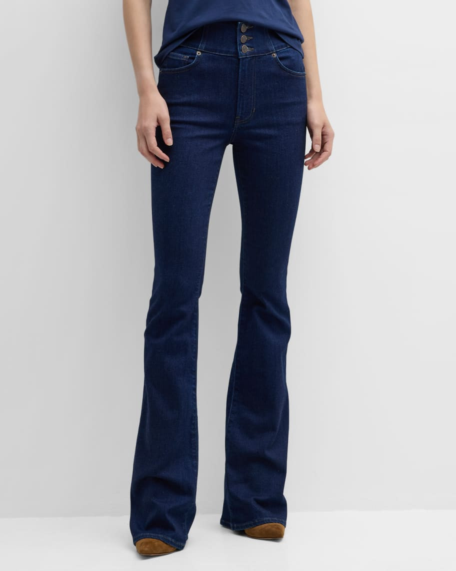 Veronica Beard Jeans Beverly High Rise Skinny Flare Jeans | Neiman Marcus