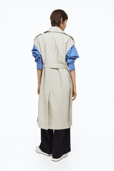 Sleeveless Trench Coat - Light beige - Ladies | H&M US | H&M (US + CA)
