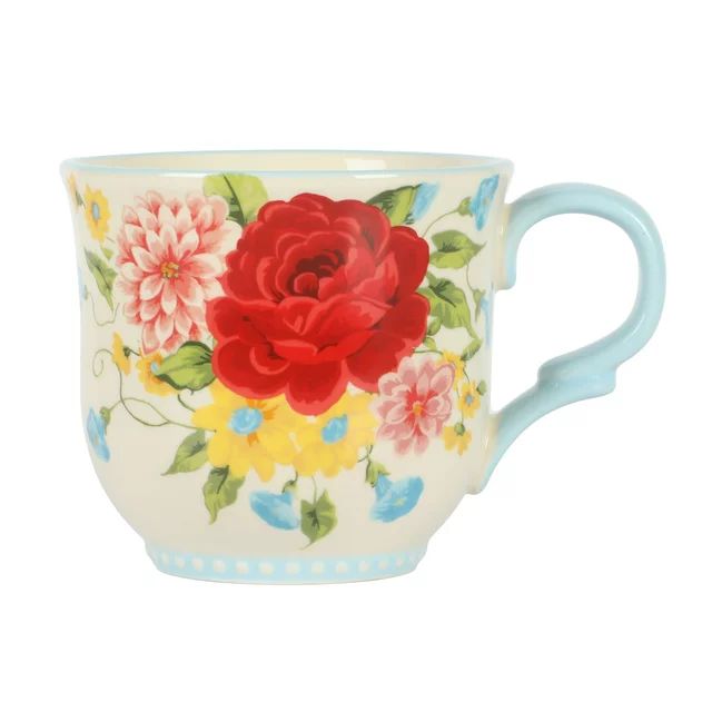The Pioneer Woman Sweet Rose Light Blue Ceramic 14.5-Ounce Mug | Walmart (US)