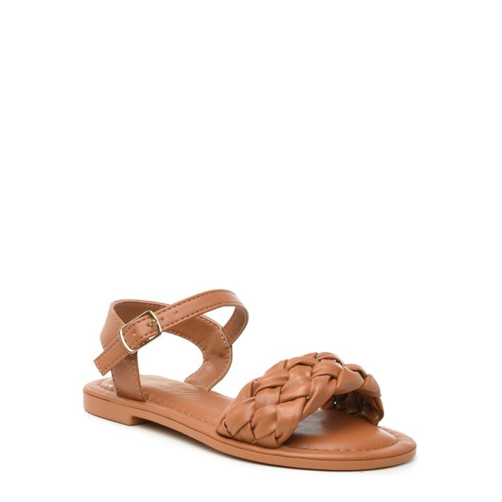 Nicole Miller Youth Girls Braided Strap Buckle Sandal, Sizes 11-3 | Walmart (US)