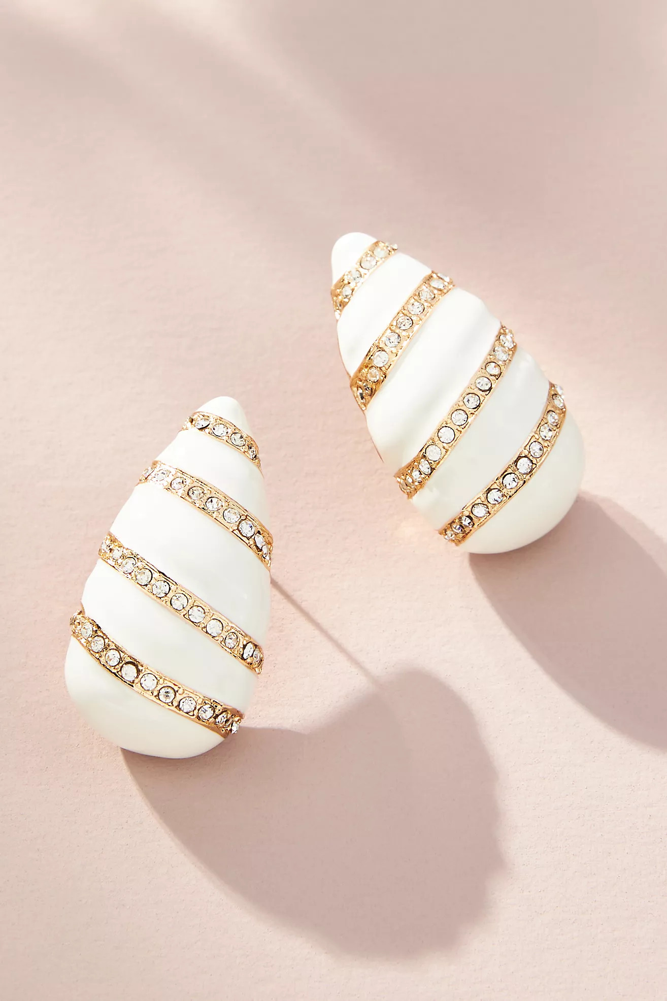 Collegiate Crystal Striped Earrings | Anthropologie (US)