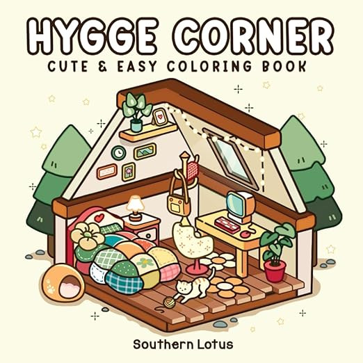Hygge Corner: Coloring Book for Adults and Teens Featuring Cozy Corners and Pocket Spaces, Simple... | Amazon (US)