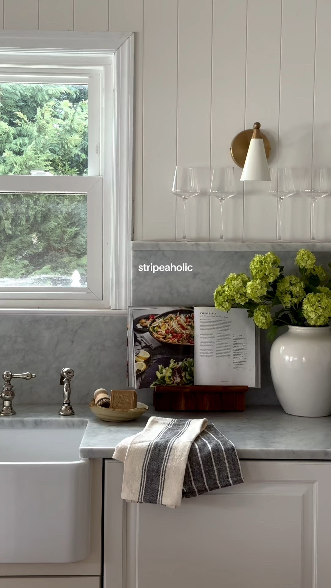 Stripe finds in our home! Arm chairs, hand towels, etc! 