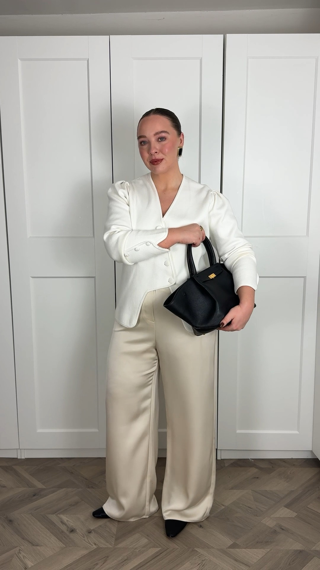 the indoor outfit vs. the outdoor outfit ✨ desperately getting some wear out of this coat before spring is in full swing! 
I wear my usual size in the knit, trousers and coat (although the coat is very low stock so I’ve linked similar) 

#LTKdatenight #LTKworkwear #LTKmidsize