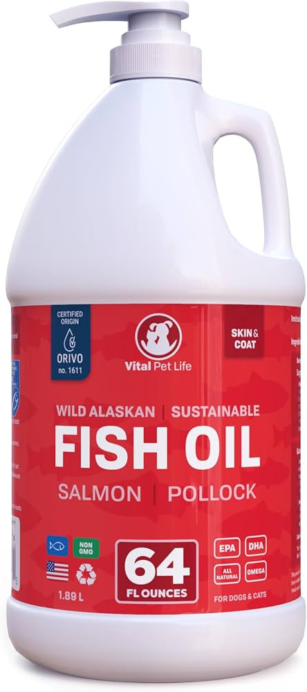 Fish Oil for Dogs - Healthy Skin & Coat, Salmon, Pollock, All Natural Supplement for Pets, Itchin... | Amazon (US)