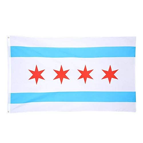 Ashley ZC City of Chicago Polyester Flags 3x5 Ft, Chicago State IL Flag with Brass Grommets - Bri... | Amazon (US)