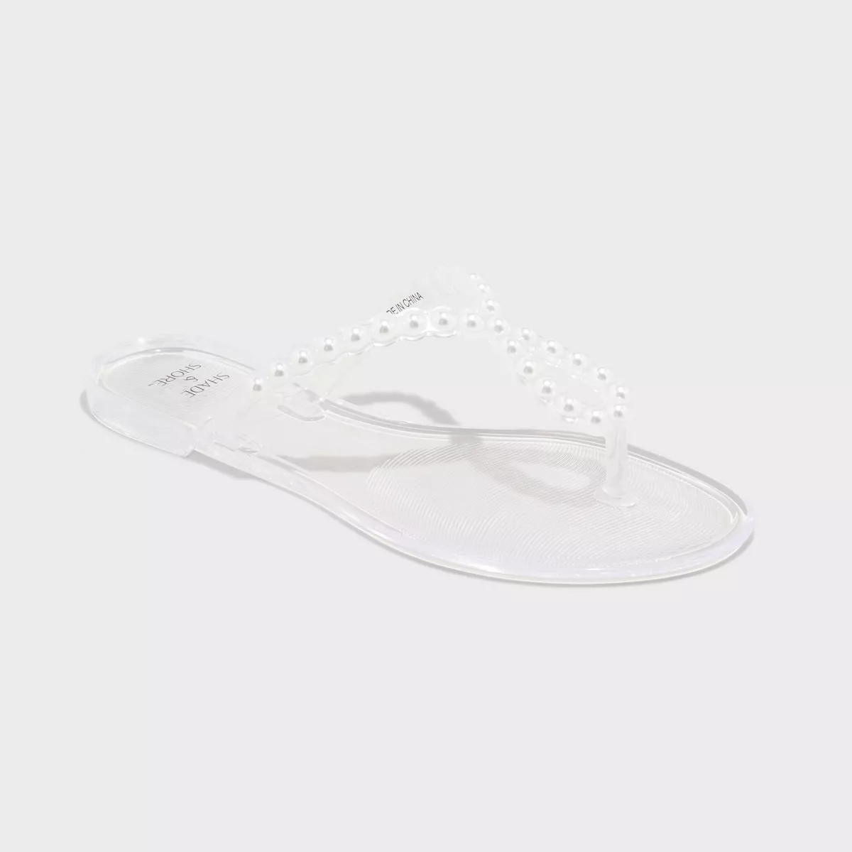 Women's Luella Rhinestone Jelly Thong Sandals - Shade & Shore™ Clear 7 | Target