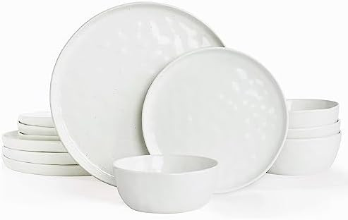 Gibson Home Oslo Porcelain Chip and Scratch Resistant Dinnerware Set, Service for 4 (16pcs), Whit... | Amazon (US)