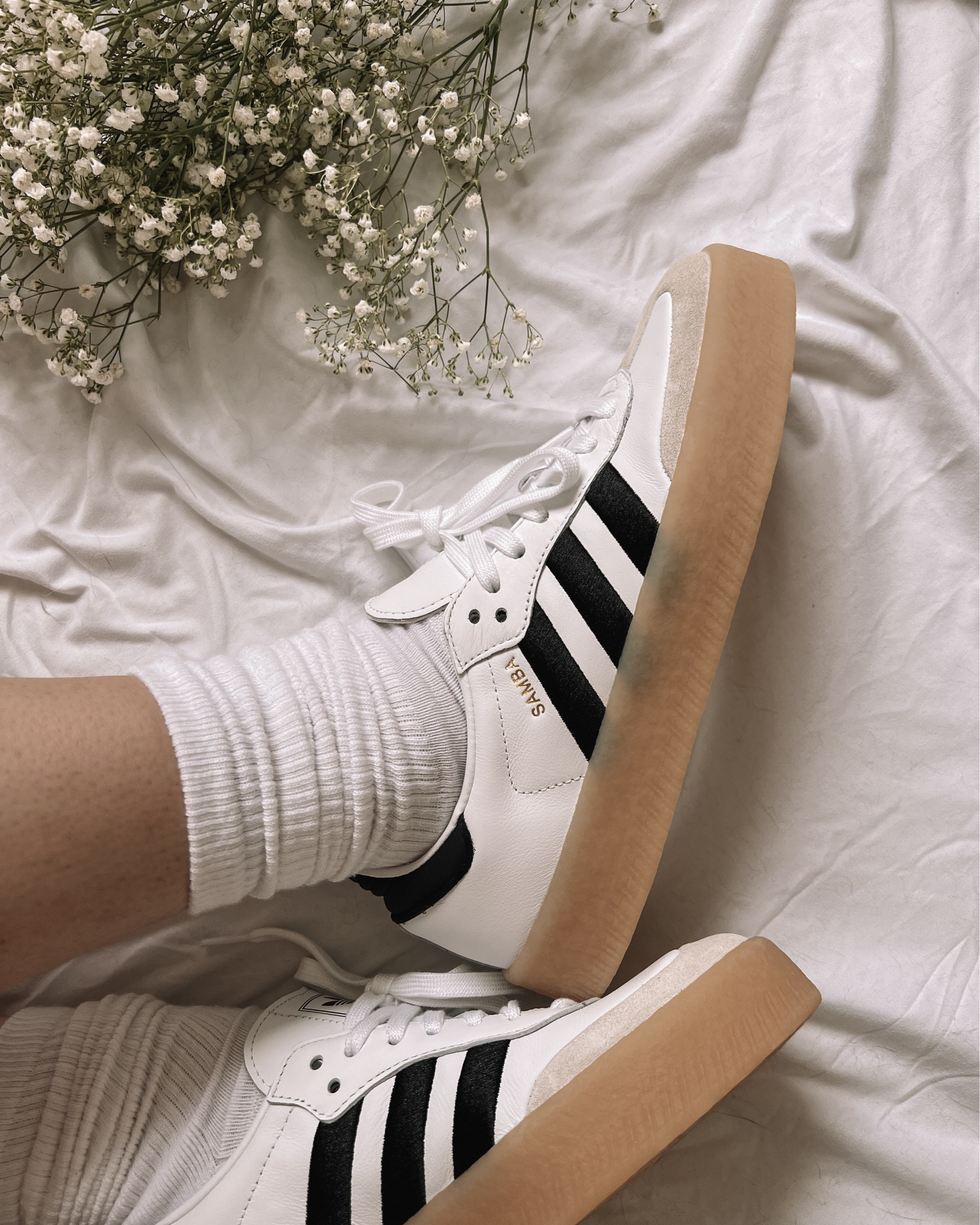 adidas gazelle silver green womens adidas Originals adidas Samba XLG Platform Samba Leather Sneakers IE39 main image 1