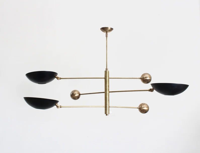3 Light Pendant Mid Century Modern Raw Brass Sputnik - Etsy | Etsy (US)