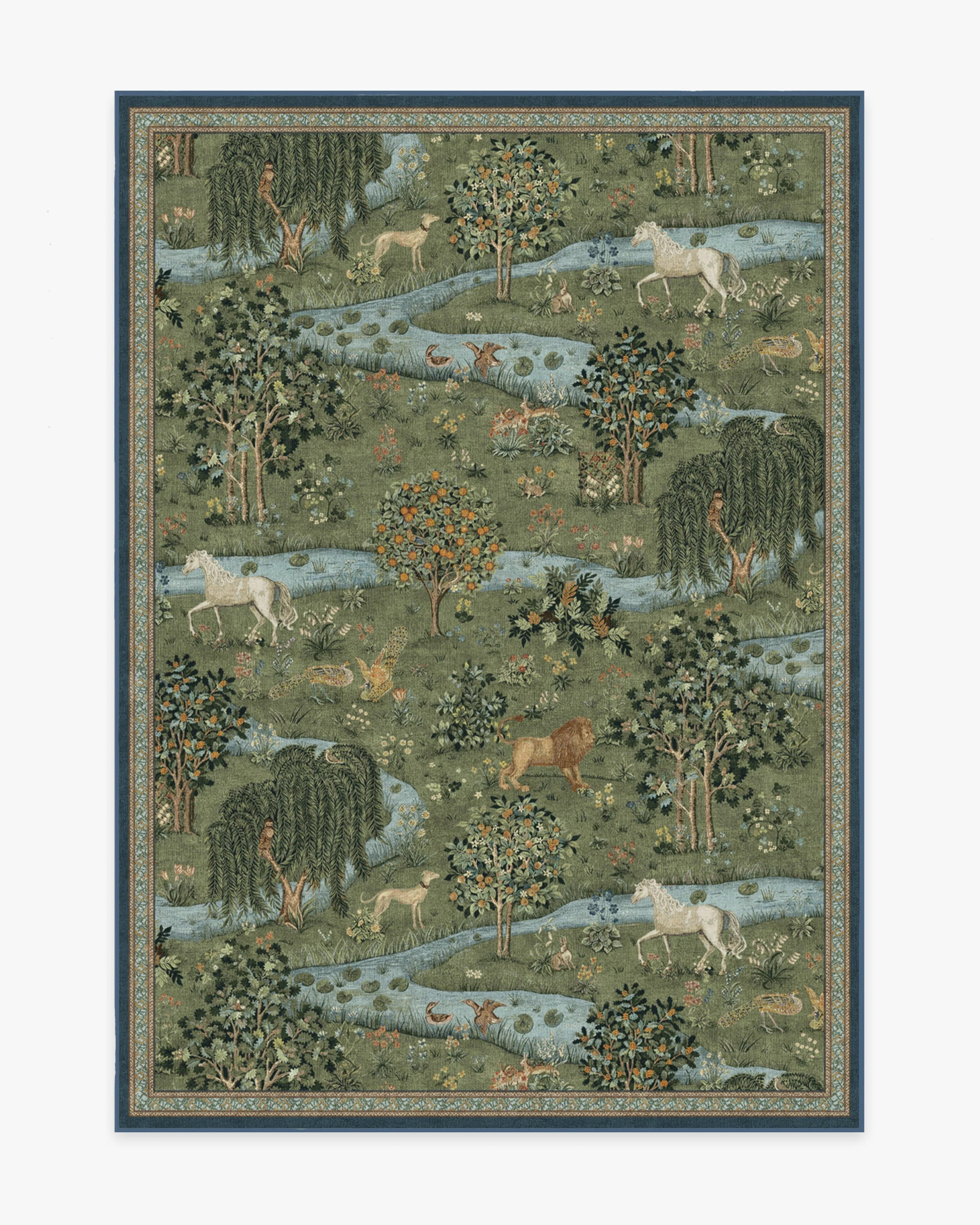 Owl & Willow Green Rug | Ruggable