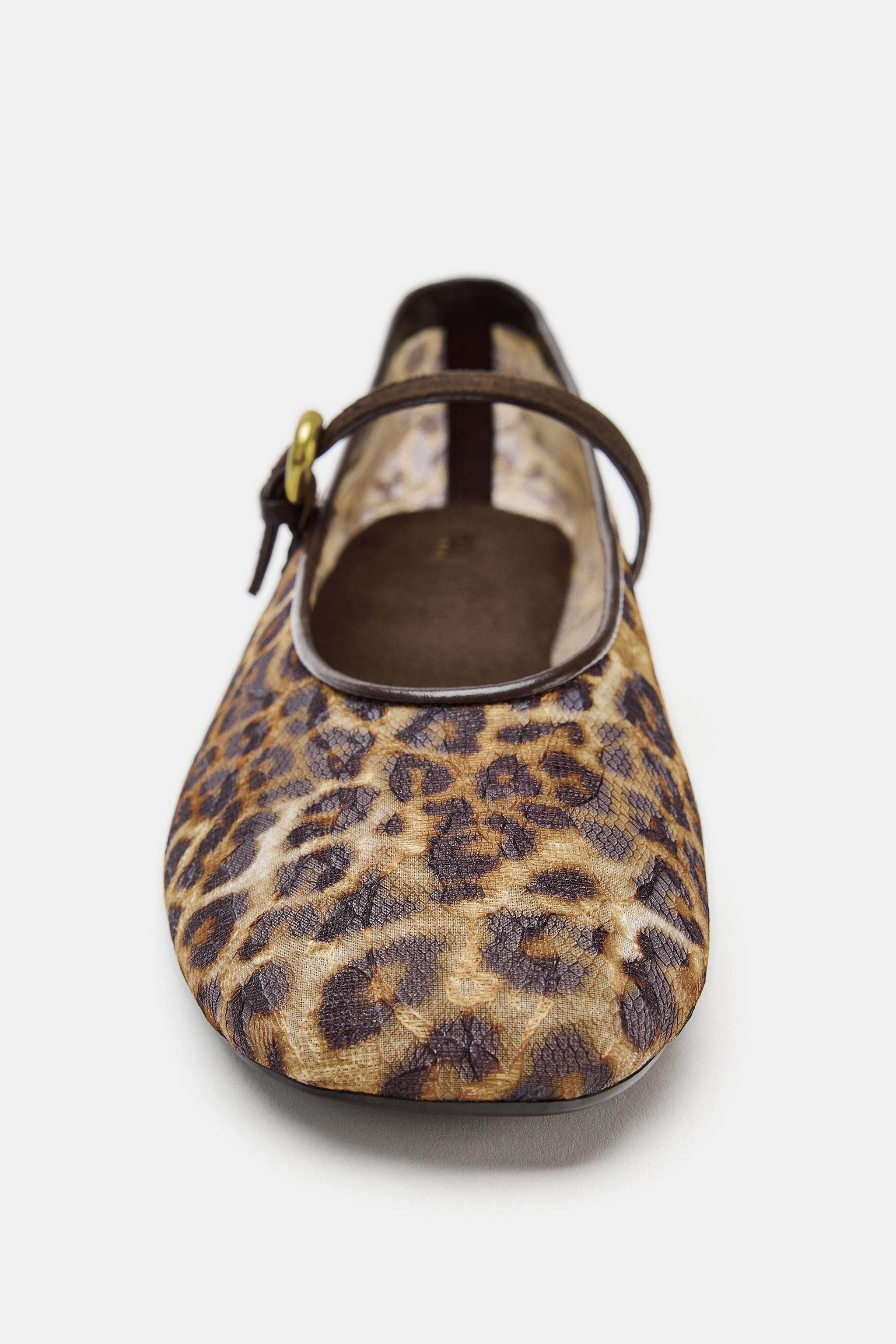PRINTED MESH BALLET FLATS | Zara UK