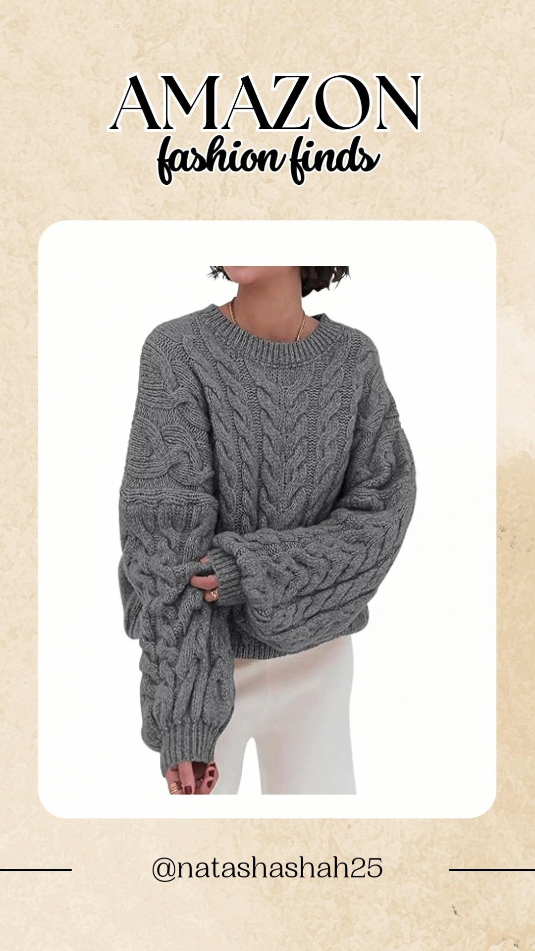 This cable knit long sleeve crewneck oversized sweater brings cheerful warmth and effortless charm to every cozy style with timeless ease. #CableKnitSweater #OversizedStyle #CrewneckTop #CozyFashion #WardrobeStaple #DailyWear #LayeringGoals #TrendyOutfits #ModernBasics #ChicComfort 🧶✨🍁
 

 #LTKworkwear #LTKtravel #LTKstyletip