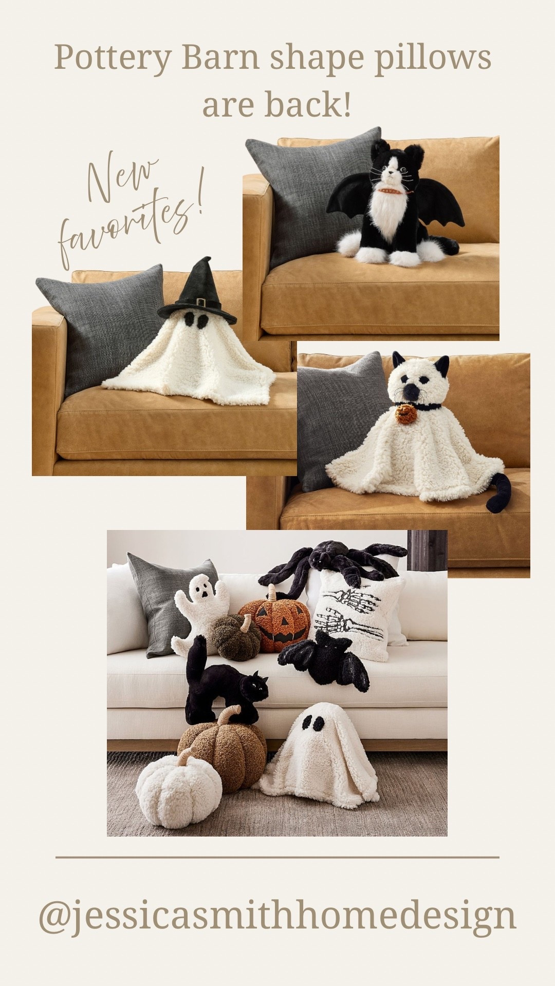 Pottery Barn Halloween shape pillows are back! With some new favorites. I need Cleo the cat! 

#LTKHome #LTKFindsUnder100 #LTKSeasonal