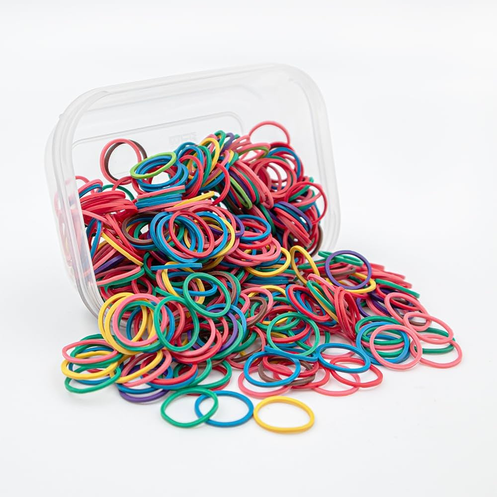 Beauty Town Hair Tie Rubber Bands - 1000pcs/500pcs Soft Stretchy Elastic Bands for Braids, Ponyta... | Amazon (US)