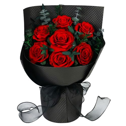 Flowers for Delivery, 7 Red Roses Preserved Flowers Bouquet with Gift Box, Forever Roses Mothers Day Gifts for Mom, Birthday Day Gifts for Women, Wife, Her, Grandma on Valentines Anniversary Proposal | Amazon (US)