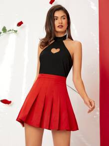 SHEIN Pleated Solid Mini Skirt
   SKU: sw2111181323833428      
          (245 Reviews)
         ... | SHEIN