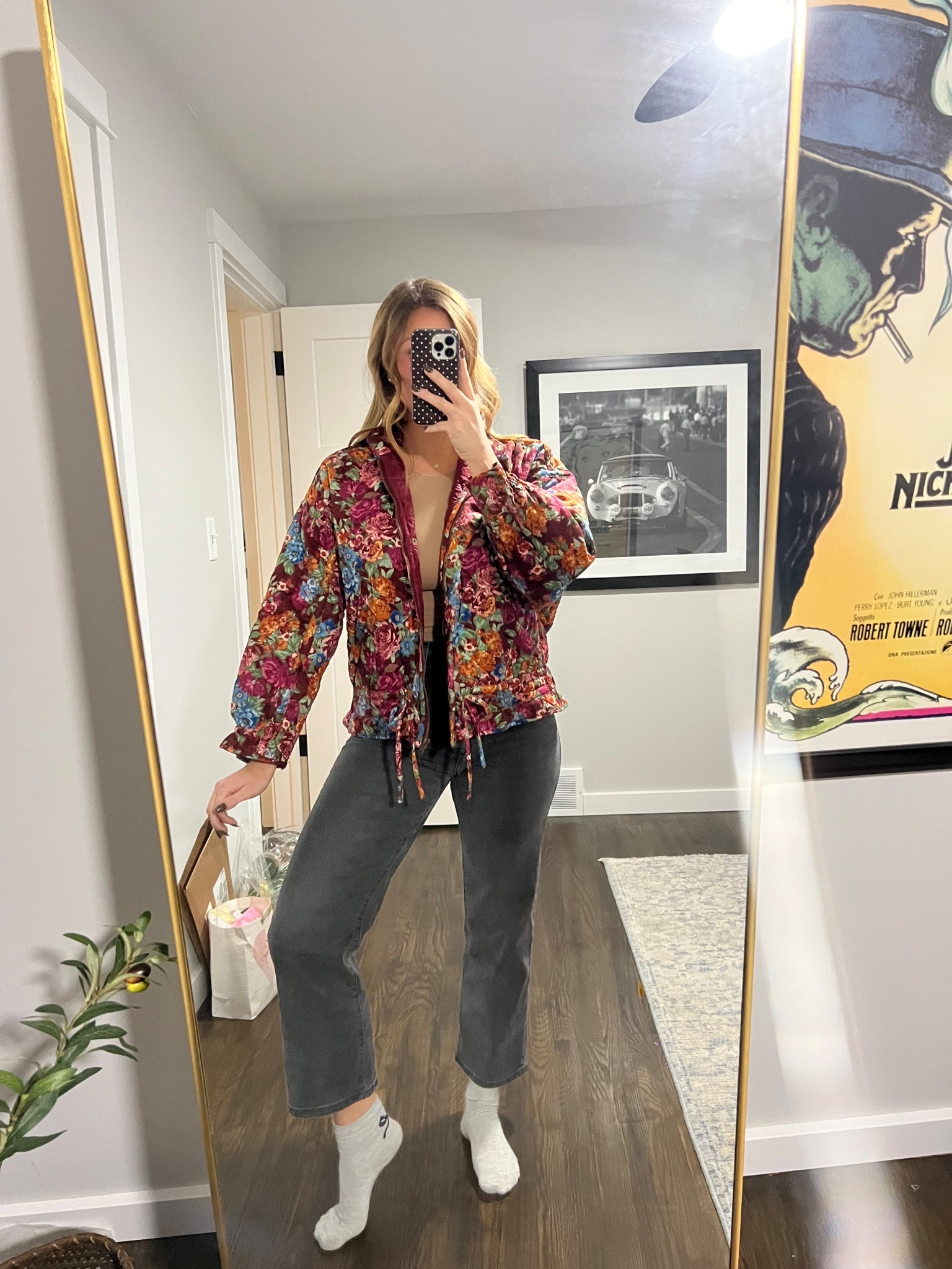 thanksgiving outfit idea!!  black levi jeans are my favorites! fit true to size. jacket is sold out, linked other quilted patterned jackets 

#LTKFindsUnder100 #LTKStyleTip #LTKootd