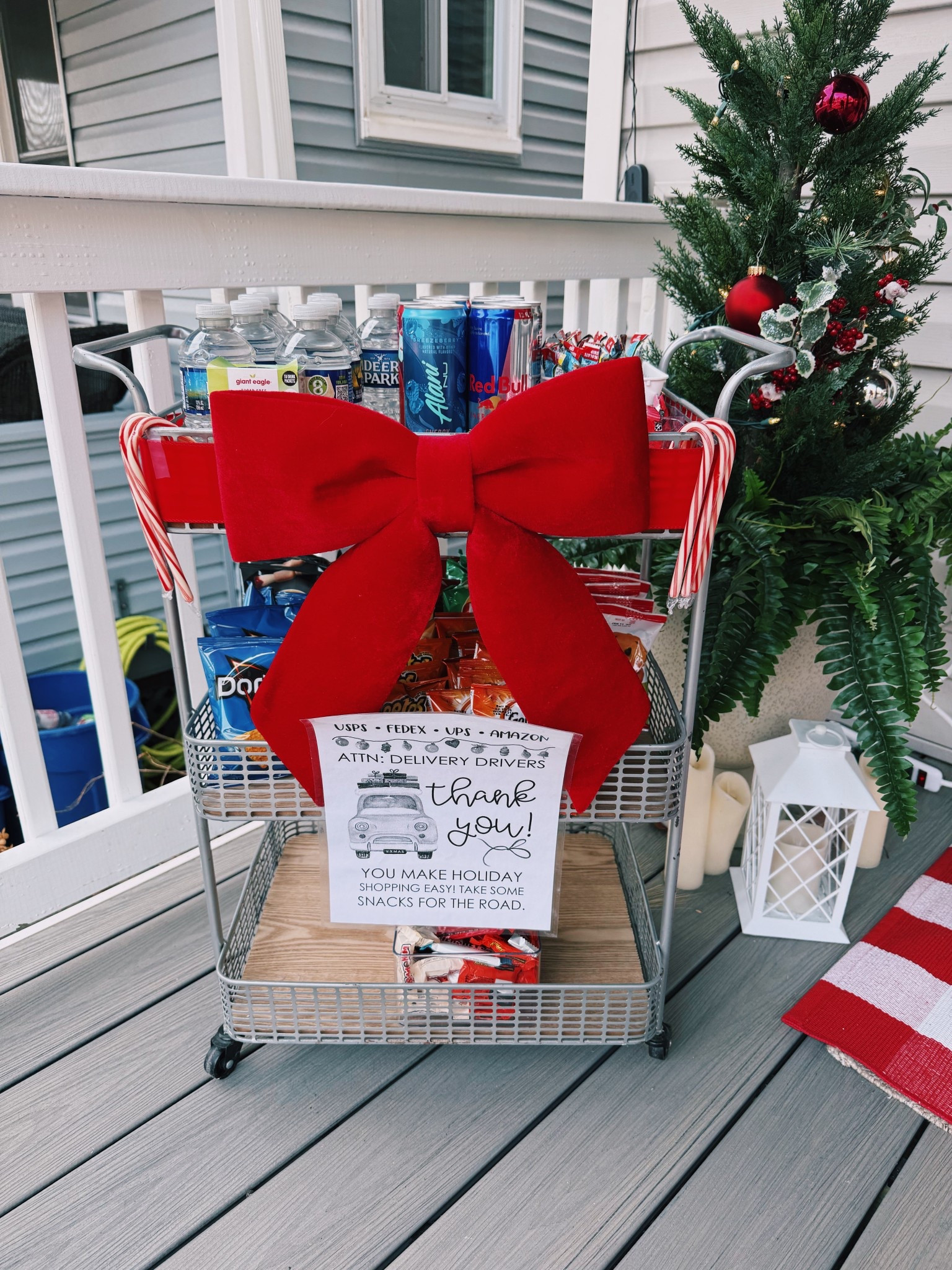 Christmas time delivery snack cart #christmas #holidays #amazonpresents 

#LTKGiftGuide #LTKfoodie #LTKHoliday