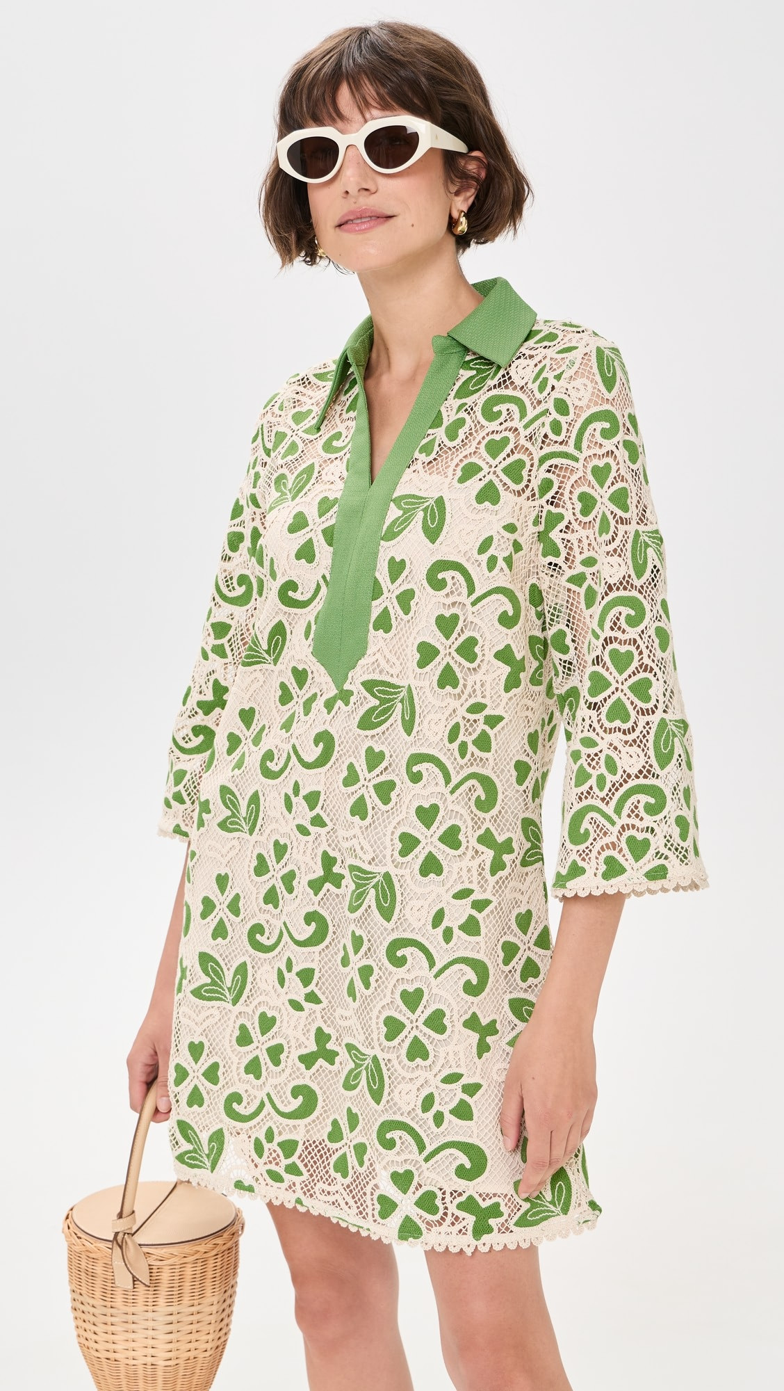 Embroidered Collar Mini Dress | Shopbop