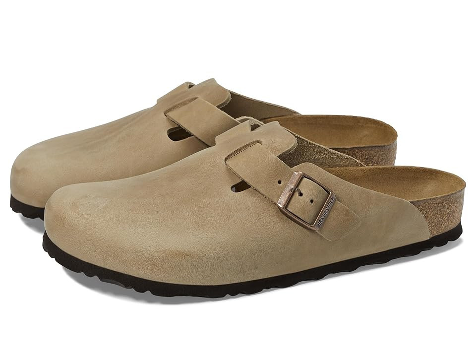 Birkenstock Boston - Oiled Leather (Unisex) Clog Shoes Tobacco Oiled Leather : EU 45 (US Men's 12-12.5) Regular | Zappos