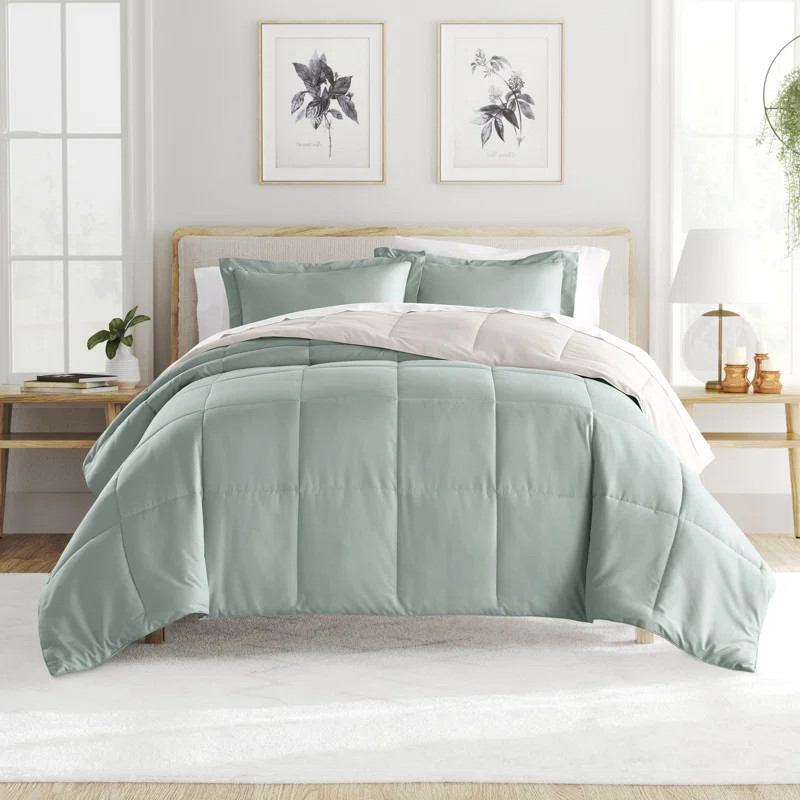Powhattan Microfiber Reversible Comforter Set | Wayfair North America