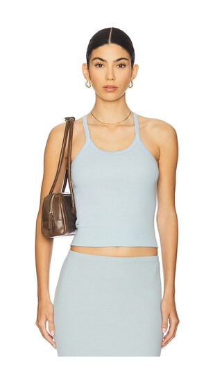 Rib Tank in Dusty Blue | Revolve Clothing (Global)