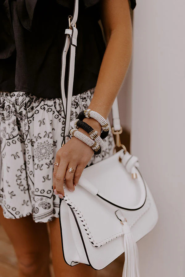 Seas The Moment Beaded Bracelet In Black | Impressions Online Boutique