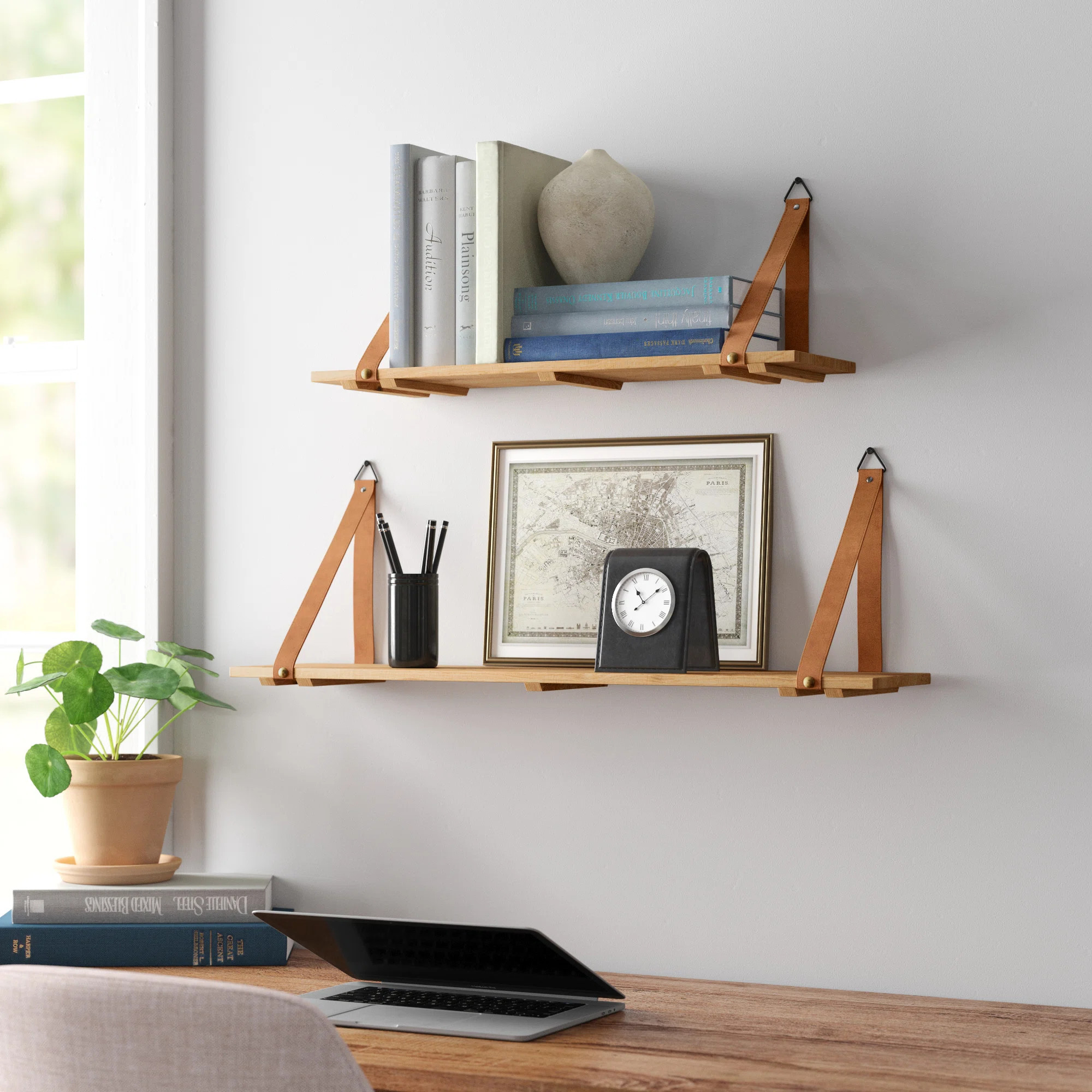 Three Posts™ Kulick 2 Piece Fir Solid Wood Bracket Shelf | Wayfair | Wayfair North America