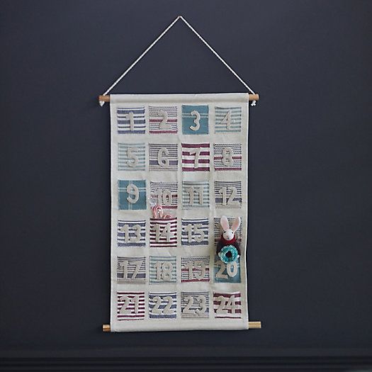 Cotton Stripe Hanging Advent Calendar | Terrain
