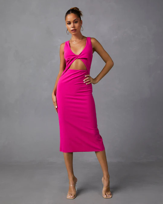 Timeless Beauty Cutout Midi Dress | VICI