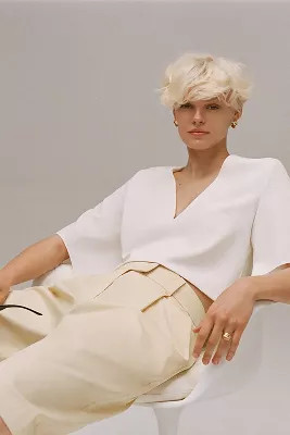 Mare Mare x Anthropologie V-Neck Cape Blouse | Anthropologie (US)