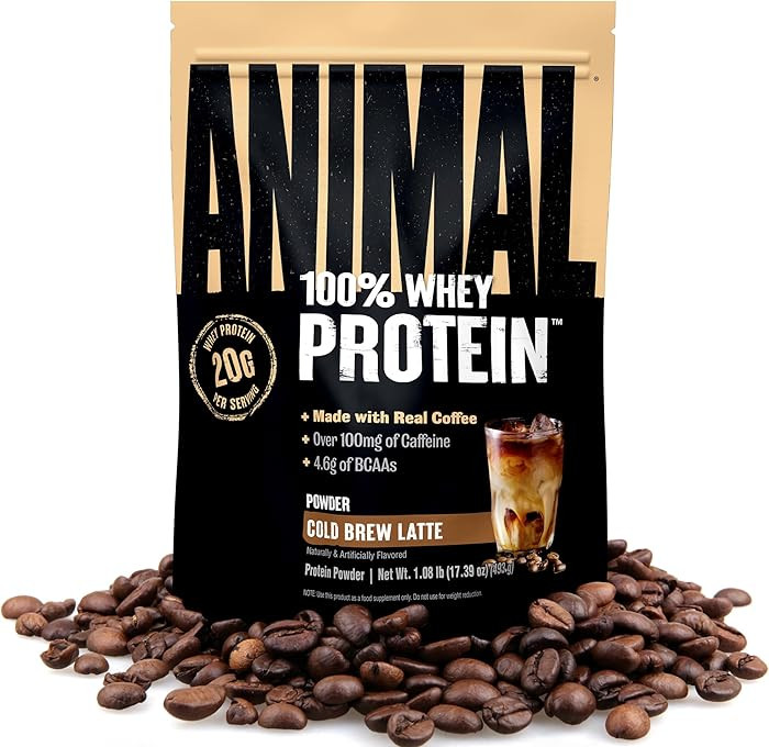 Animal 100% Whey Protein Powder Instant Iced Coffee – Real Coffee for Preworkout, Post Workout ... | Amazon (US)