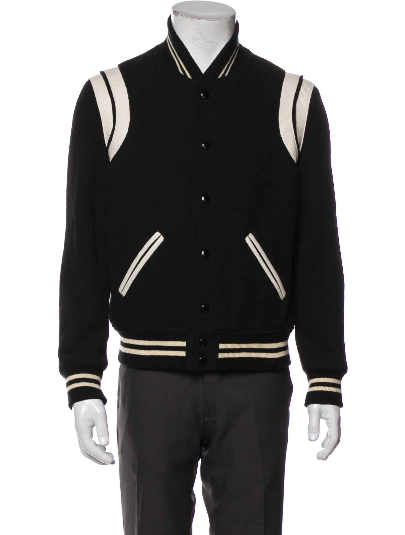 Virgin Wool Striped Varsity Jacket | The RealReal