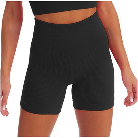Zodggu Womens Black Jeans Shorts Women s Sports Yoga Shorts Solid Sports Pants Running Gym Sports El | Walmart (US)