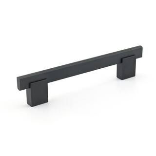 Richelieu Hardware Madison Collection 5-1/16 in. (128 mm) Center-to-Center Matte Black Contempora... | The Home Depot