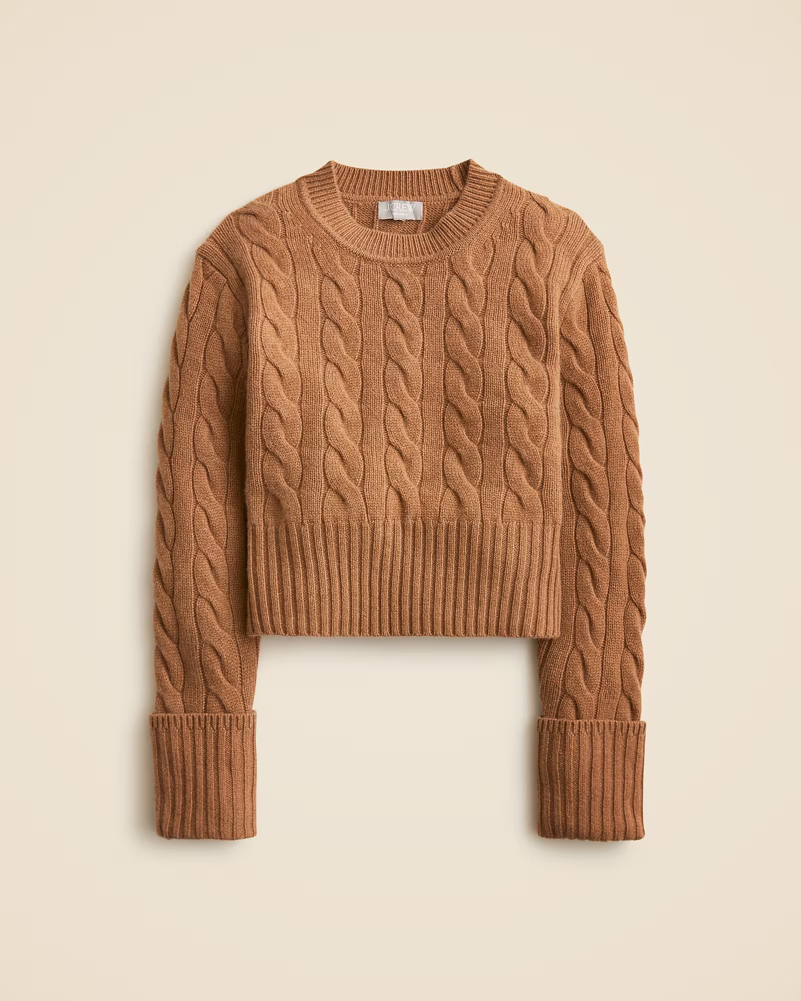 Collection cashmere cuffed crewneck sweater | J. Crew US