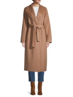 Elliot Wool-Blend Wrap Coat | Saks Fifth Avenue OFF 5TH