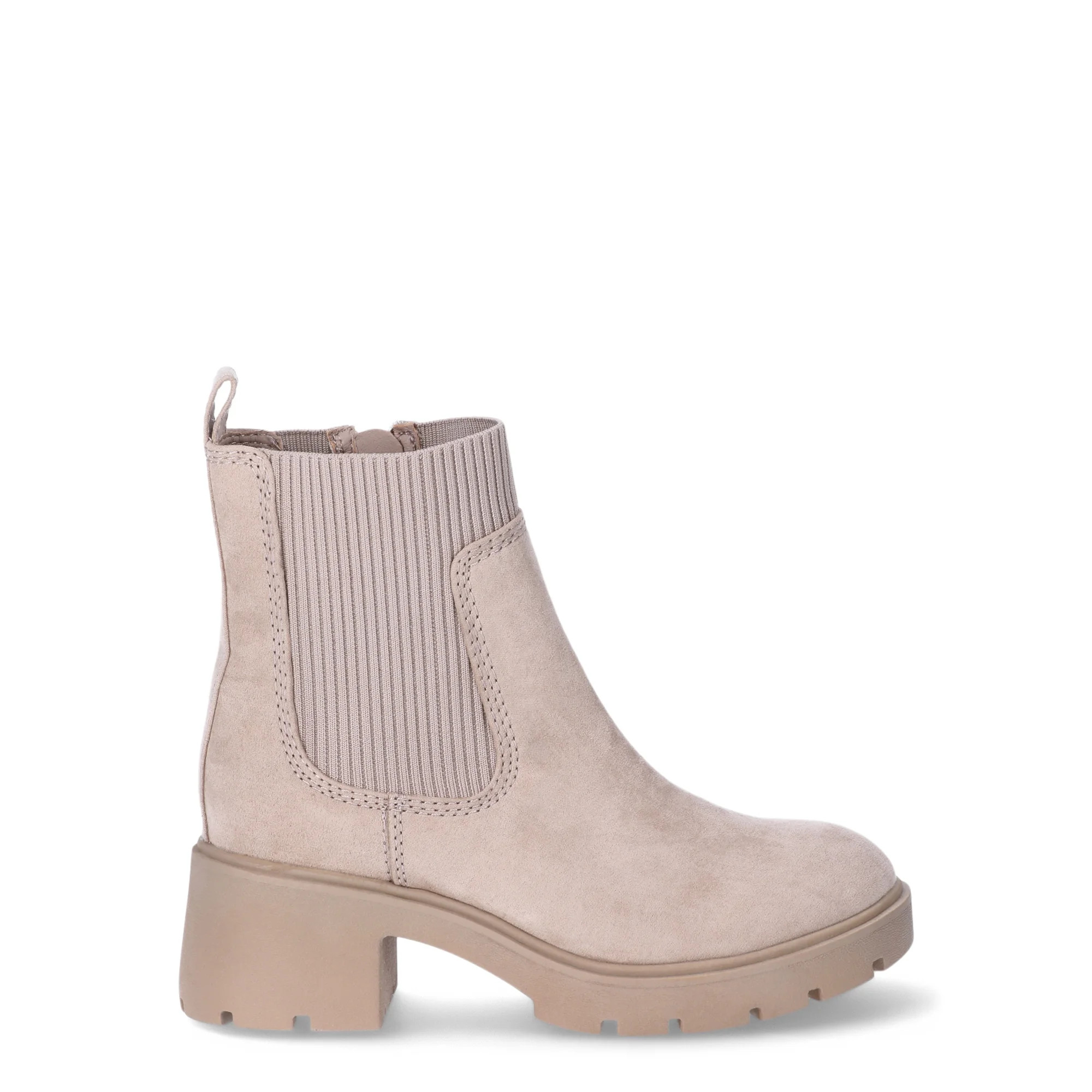 No Boundaries Women's Knit Chelsea Ankle Boots, Wide Width Available | Walmart (US)