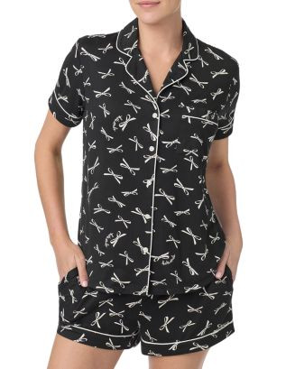 kate spade new york Printed Short Sleeve Boxer Pajama Set  | Bloomingdale's Women | Bloomingdale's (US)