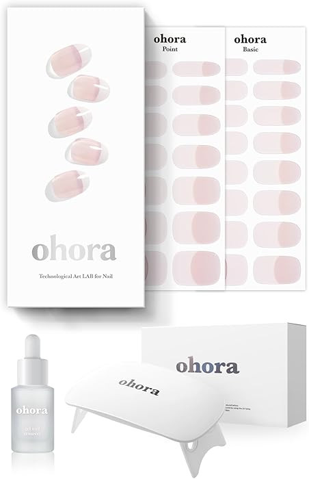 ohora Semi-Cured Gel Nail Strips Value Set (N Essential French Starter Kit) Includes Full Size La... | Amazon (US)
