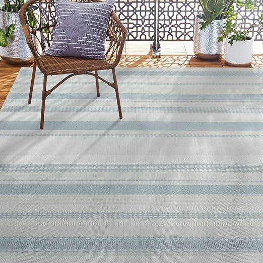 Home Dynamix Tripoli Mateo Geometric Area Rug, Blue/Cream, 5'3"x7'3" Rectangle | Amazon (US)