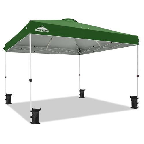 EAGLE PEAK 12x12 Pop Up Canopy Tent Easy Up Canopy Outdoor, Green | Amazon (US)